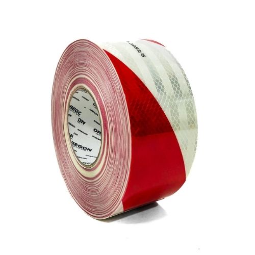 Cinta reflectiva - cinta reflectiva 45 metros x 7.5 cm color rojo/blanco barricada