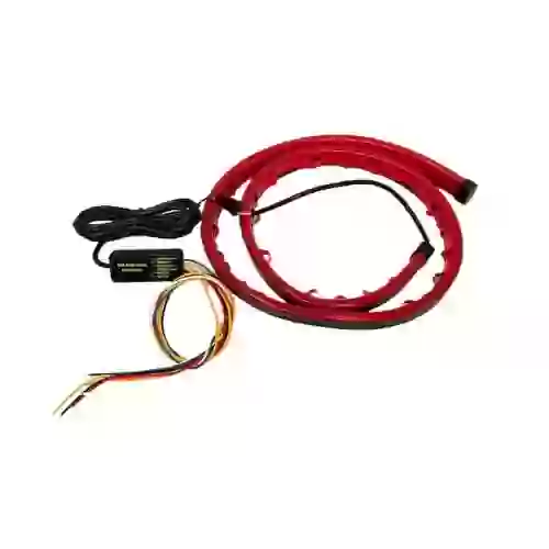 Tira de led drl - tira de led autoadhesiva de goma drl roja para stop y marcha atrÁs trasera 100 cm  