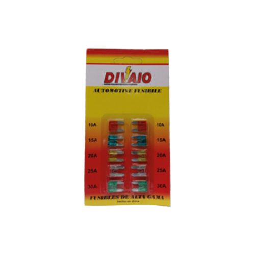 Fusible minificha en blister por 10 unidades - fusible minificha en blister (10 unidades) x amper 25 amp  