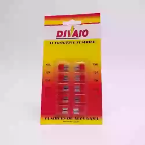 Fusible minificha en blister surtido de 10 unidades (2 unidades x amper) - fusible minificha en blister surtido (10 unidades) 2 unidades x amper 10, 15, 20, 25, 30 amp  