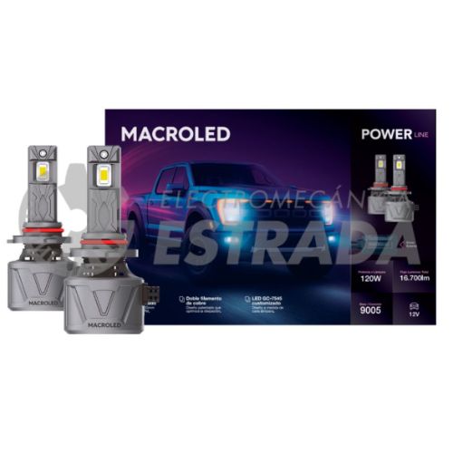 LÃ¡mparas principales - 9005 - 120w - 16.700lm - 6500k- 9/32v   