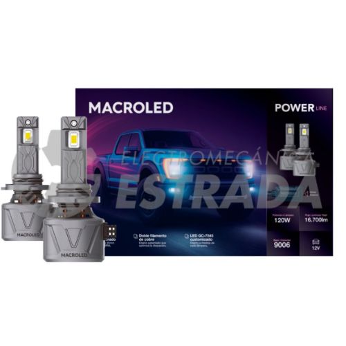 LÃ¡mparas principales - 9006 - 120w - 16.700lm - 6500k- 9/32v   