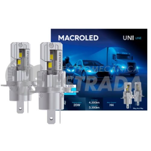 LÃ¡mparas principales - h4 - 20w - altas: 4.300 / bajas: 3.300lm - 6000k- 9/32v   