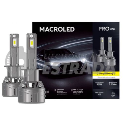 LÃ¡mparas principales - h1 - 45w - 8.800lm - 6500k- 9/32v   