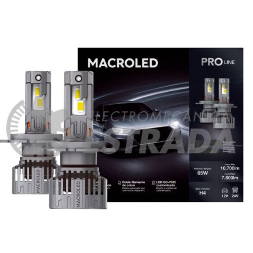 LÃ¡mparas principales - h4 - 65w - altas: 10.700lm / bajas: 7.600lm - 6500k- 9/32v   