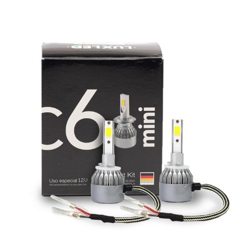 Kit de led c6 mini 880 6 gen 20000lm chip cob 12v sin cooler  