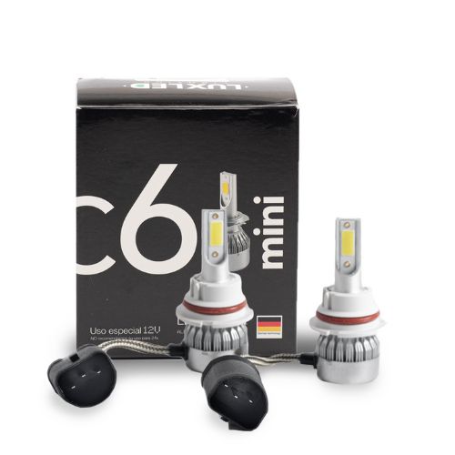 Kit de led c6 mini 9004 6 gen 20000lm chip cob 12v sin cooler  