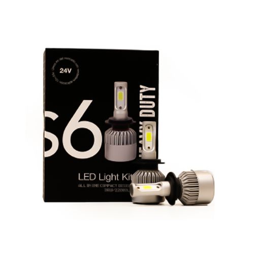 Kit de led s6 heavy duty - 24v 9006 6ta generacion 22000 lumens por lampara uso especial 24v con cooler  