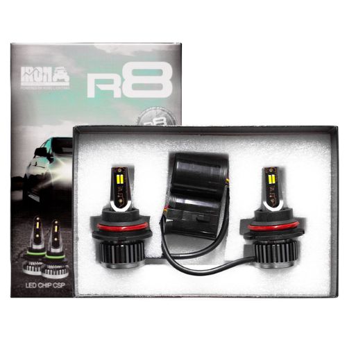 Kit de led r8 9007 10ma generacion chip csp sin cooler 60000 lumens 42watts 12v con cooler    