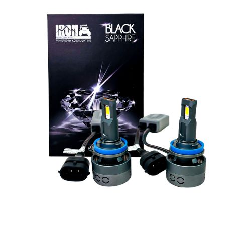 Kit de led black sapphire super canbus h11 75 watts con cooler interno y driver externo  